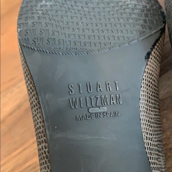 STUART WEITZMAN Gray Textured Block Heels - Picture 12 of 12